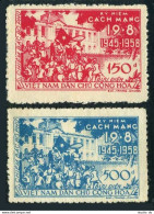 Viet Nam 78-79, Lightly Hinged. Michel 79-80. August Revolution, 13th Ann. 1958. - Viêt-Nam
