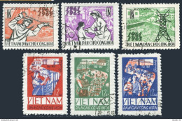 Viet Nam 375-380,CTO.Mi.394-396,420-422. Completion Of 1st Five-Year Plan, 1965. - Viêt-Nam