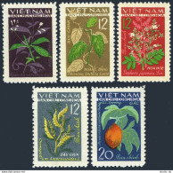 Viet Nam 280-284,MNH.Michel 287-291. Flowers,Fruit.1963 - Viêt-Nam