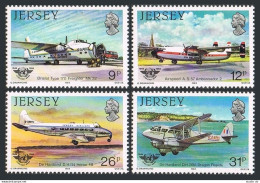 Jersey 336-339, MNH. Michel 330-333. ICAO, 40th Ann.1984. Planes. - Jersey