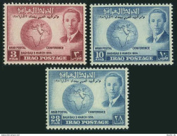 Iraq 164-166, Hinged. Mi 191-193. Arab Postal Conference, 1956. King Faisal II. - Iraq