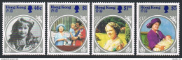 Hong Kong 447-450, MNH. Mi 464-467. Queen Mother Elizabeth, 85th Birthday, 1985. - Neufs