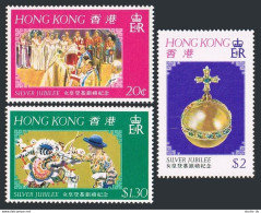 Hong Kong 335-337, MNH. Michel 331-333. Reign Of QE II, 25th Ann. 1977. - Ungebraucht