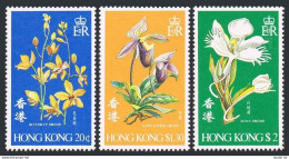 Hong Kong 342-344, MNH. Michel 341-343. Orchids 1977. Buttercup, Lady's-slipper, - Unused Stamps