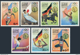 Guinea Bissau 611-617, 618, MNH. Mi 818-824, Bl.261. Olympics Los Angeles-1984. - Guinée (1958-...)