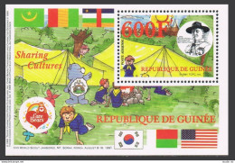 Guinea 1178G,MNH.Michel 1365 Bl.409. Scout,tent,Lord Baden-Powell,1991. - República De Guinea (1958-...)