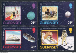 Guernsey 449-452, MNH. Michel 518-521. EUROPE CEPT-1991. Space Exploration.Ship. - Guernsey