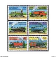 Guinea 1450-1455, 1456 Sheet, MNH. Locomotives, 1997. - Guinée (1958-...)