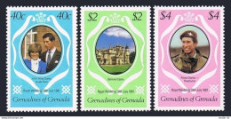 Grenada Gren 440-442,443,MNH. Royal Wedding 1981.Prince Charles,Lady Diana. - Grenada (1974-...)