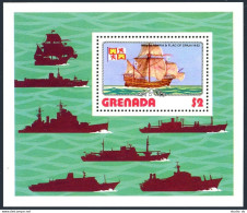 Grenada 771, MNH. Michel 805 Bl.60. S.S. Arandora, Blue Star Line Flag, 1976. - Grenade (1974-...)