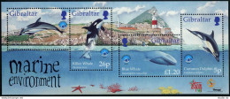 Gibraltar 764 Ad Sheet, MNH. Michel Bl.34. IYO-1998. Dolphins,Whales.Lighthouse. - Gibraltar