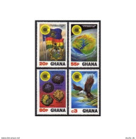 Ghana 822-825,MNH.Michel 964-967. Commonwealth Day 1983.Flags,Minerals,Eagle. - Prematasellado