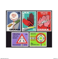 Ghana 530-534, MNH. Mi 572-576. Change To Right-hand Driving, 1974. Traffic Sing - Préoblitérés