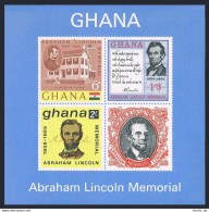 Ghana 211a Sheet, MNH. Michel Bl.18. Abraham Lincoln, Death Centenary, 1965. - Préoblitérés