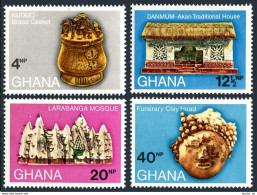 Ghana 406-409,408a, MNH. Mi 417-420, Bl.41. Brass Casket, Pompeii, Mosque, 1970. - Préoblitérés