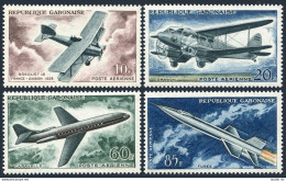 Gabon C7-C10,MNH.Michel 175-178. Breguet 14,Dragon Biplane,Caravelle Jet,Rocket, - Gabun (1960-...)