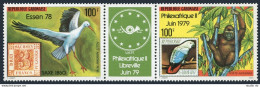 Gabon C215-C216a Green Label, MNH. Mi 682-683. ESSEN-1978. Gorilla, Stork,Parrot - Gabon