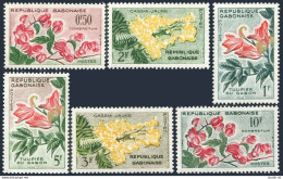 Gabon 154-159, MNH. Mi 160-165. Flowers 1961.Combretum,Tulip Tree,Yellow Cassia. - Gabón (1960-...)