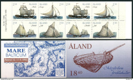 Finland-Aland 109-112a Booklet, MNH. Mi 95-98 WH 3. Sailing Ships 1995. Cargo. - Aland