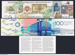 Finland 706 Ah Booklet, MNH. Mi 960-967 MH 15. Finnish Banknote Centenary, 1985. - Ungebraucht