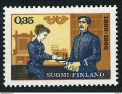 Finland 439, MNH. Mi 613. 1st Postage Stamps: Finnish Currency-100, NORDIA-1966. - Nuevos