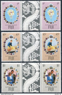 Fiji 442-444 Gutter, MNH. Michel 436-438. Prince Charles & Diana Wedding, 1981. - Fiji (1970-...)