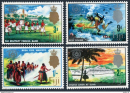 Fiji 229-232,hinged.Michel 201-204. Military Band,Reef Diving,Fire Walkers,1967. - Fiji (1970-...)