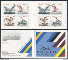 Estonia 231-234a Booklet,MNH.Mi 188-191 MH 1. Birds Of The Baltic Shores, 1992. - Estonia