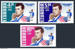 Ecuador C429-C431, MNH. Michel 1152-1154. John F. Kennedy, 1964. Flag. - Ecuador