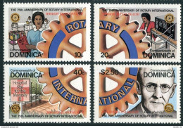 Dominica 659-662, MNH. Mi 672-675. Rotary Intl, 75th Ann.1980. Nurse,Paul Harris - Dominica (1978-...)