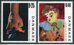 Denmark 1160-1161, MNH. Contemporary Paintings, 1999. Thomas Kluge, Malinovsky. - Nuevos