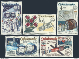 Czechoslovakia 2221-2225, MNH. Czechoslovak-Soviet Space Flight, 1st Ann. 1979. - Ongebruikt