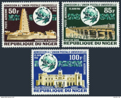 Niger C23-C25,MNH.Michel 34-36. Admission To UPU, 1963. Mosque, Bridge, Palace. - Níger (1960-...)