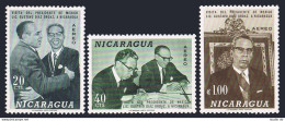 Nicaragua C631-C633,MNH.Mi 1485-1487. Gustavo Diaz Ordaz,Mexico;Rene Schick,1968 - Nicaragua