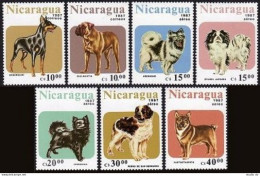 Nicaragua 1632-1638, MNH. Mi 2790-2796. Dogs 1987. Doberman Pincher,Bull Mastiff - Nicaragua