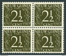 Neth New Guinea 3 Block/4, MNH. Michel 3. Definitive 1950. Numeral. - República De Guinea (1958-...)