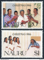 Nauru 329-330, MNH. Michel 328-329. Christmas 1986. Caroling, Invalid. - Nauru