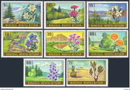 Mongolia 534-541, MNH. Mi 549-556. Landscapes And Flowers 1969. Edelweiss, Pinks - Mongolia