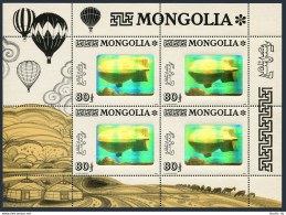 Mongolia 2139,hologram,MNH.Michel 2482 Klb. Dirigible Airship-Zeppelin.1993. - Mongolie