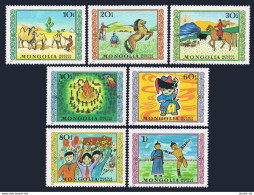 Mongolia  896-902, MNH. Michel 998-1004. Children's Day. 1976. - Mongolie