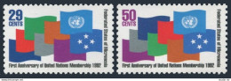 Micronesia 152-153,153a Sheet,MNH.Mi 262-263,Bl.11. Admission To UN,1st Ann.1992 - Micronésie