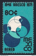 Mexico C390 Block/4,MNH.Michel 1354. UNESCO,25th Ann.1971.Circles. - México