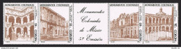 Mexico 1427-1430a/label,MNH.Michel 1973-1976 Fs. Colonial Monuments,1985. - Mexico