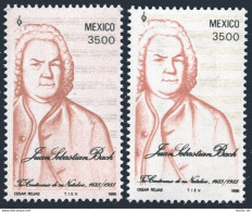 Mexico 1377 Two Color Varieties,MNH.Michel 1924. Johann Sebastian Bach,1985. - Mexiko