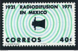 Mexico 1034 Block/4,MNH.Mi 1351. Mexican Radio,50th Ann.1971. Waves,transformer. - Mexico