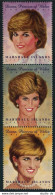 Marshall 645 Ac Vertical Strip,MNH.Michel 873-875. Diana,Princess Of Wales,1997. - Marshallinseln