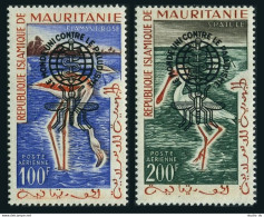 Mauritania C14-15 Var.Type A,b,MNH.WHO Drive To Eradicate Malaria,1962.Birds. - Mauretanien (1960-...)