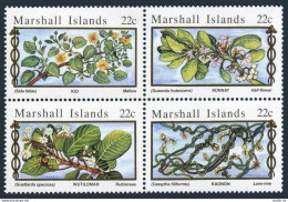 Marshall 91-94a Block, MNH. Michel 67-70. Medicinal Plants, 1985. - Marshall Islands