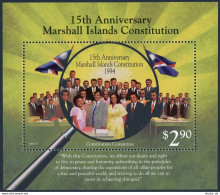 Marshall 577 Sheet, MNH. Michel 514 Bl.8. Constitution, 15th Ann. 1994. - Marshall Islands