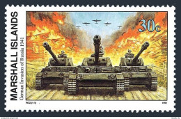 Marshall 282,MNH.Mi 361. WW II,Germany Invades Russia,June 22,1941,1991. - Marshallinseln